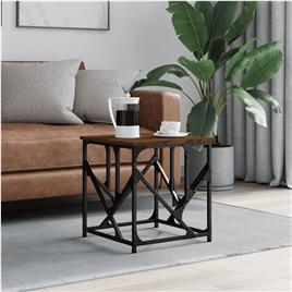 vidaXL Mesa de centro 45x45x47,5cm derivados madeira carvalho castanho