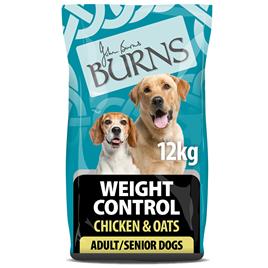 Burns Adult & Senior Weight Control+ frango e aveia - Pack económico: 2 x 12 kg