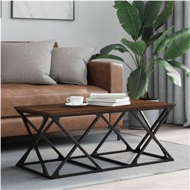 vidaXL Mesa de centro 100x49x40 cm derivados madeira carvalho castanho