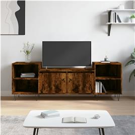 vidaXL Móvel de TV 160x35x55 cm derivados de madeira carvalho fumado