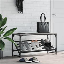 vidaXL Sapateira 90x30x45 cm derivados de madeira cinzento sonoma