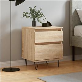vidaXL Mesa de cabeceira 40x35x50 cm derivados madeira carvalho sonoma
