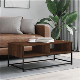 vidaXL Mesa de centro 100x51x40 cm derivados madeira carvalho castanho