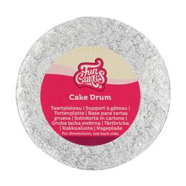 Base Redonda Alta FunCakes Prateada 38cm
