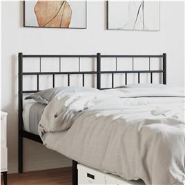 vidaXL Cabeceira de cama 120 cm metal preto