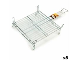 Grelhador Duplo 45x45 cm Aço Zincado 5 Unidades