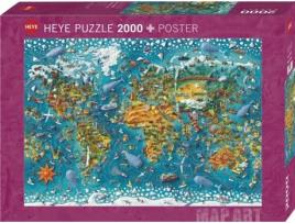 Puzzle 2000 peças Map Art Miniature World (Idade minima recomendada: 9 anos)