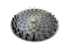 Xadrez para Três Tabuleiro de Xadrez Redondo