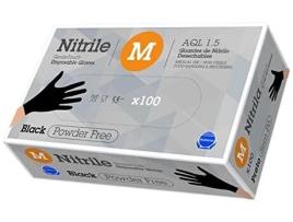 HERBI FEET Guantes Nitrilo Gentle Touch Negro 100 Unidades