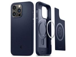 Capa para iPhone 14 Pro Max SPIGEN Pele Sintética Azul