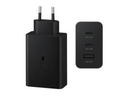 Carregador 65W KLACK Usb-C Adaptador de Corrente com 2 Portas Usb-C Y Un Porta Usb-A Preto