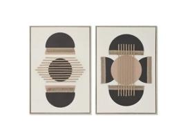 Pintura 3D HOME ESPRIT Boho 63x4,3x93 cm 2 Unidades
