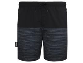 GUGGEN MOUNTAIN 1803-1804 Calção de Banho Masculino com Padrão Listrado Azul Preto (Cinzento - M)