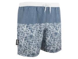 Calção de Banho Masculino Guggen Mountainzm1609 Xadrez (Cinzento - X-L)