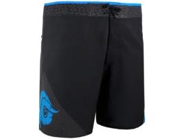 Calção de Banho Masculino GUGGEN MOUNTAIN 1802 com Bolso com Zíper e Shorts de Surf (Preto - XXXL)