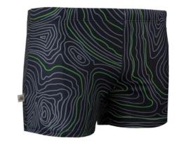 Calção de Banho Masculino GUGGEN MOUNTAIN Listrado Justo (Verde - L)