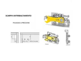 Par de ganchos para móveis de parede - Versão anti-inclinação com fixação de pressão - Cabide de fixação de móveis SCARPI 7