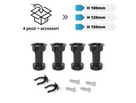 Pés para móveis, pés de cozinha ajustáveis, embalagem de 4 + alicate, fabricados em Itália (150 mm)