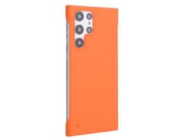 Capa para Samsung Galaxy S23 Ultra HAT PRINCE Pele Sintética Anti-Riscos Laranja