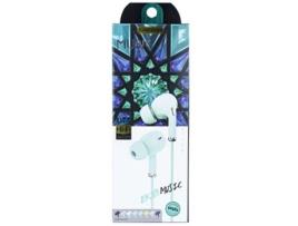 Auriculares com Fio Unipha U28 In-Ear Ciano