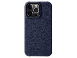 Capa para iPhone 14 Pro MELKCO Pele Sintética Anti-Riscos Azul