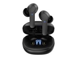Auriculares Bluetooth True Wireless Ipx6 sem fio à prova d'água com estojo de carregamento incluído preto