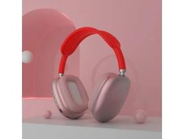 Auriculares Bluetooth True Wireless Novo subwoofer P9-Max Tws sem fio montado na cabeça vermelho