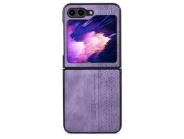 Capa para Samsung Galaxy Z Flip 5 5G AZNS Pele Sintética Roxo