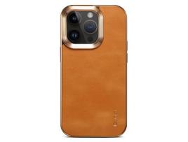 Capa para iPhone 14 Pro Max DENIOR Pele Sintética Laranja