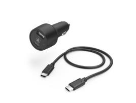 Cabo de Kit Chrg All.Cig. Usb-C Usb-A Pd-Qualcomm 30W Usb-C 1M Nr HAMA