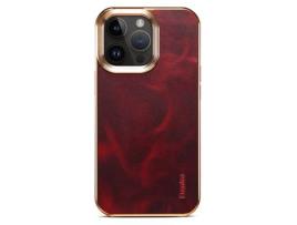 Capa para iPhone 13 Pro DENIOR Pele Sintética Vermelho