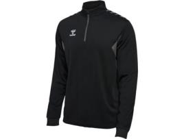 Fato de Treino de Homem para Fitness HUMMEL Meio Fecho Correr Preto (2XL)