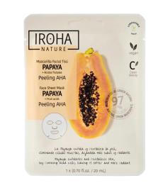 Iroha Nature - Máscara facial de tecido peeling AHA - Mamão