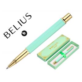 Esferográfica Belius Macaron Bliss Hexagonal Verde Claro Tinta Azul