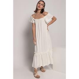 Sols  Vestidos compridos ARMONIAS LINO BLANCO  Branco Disponível em tamanho para senhora. EU S,EU M,EU L,EU XL.Mulher > Roupas > Vestidos compridos