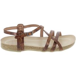Porronet  Sandálias Sandale F12615 Marron  Castanho Disponível em tamanho para senhora. 37,38,40,41.Mulher > Calçasdos > Sandálias e rasteirinhas