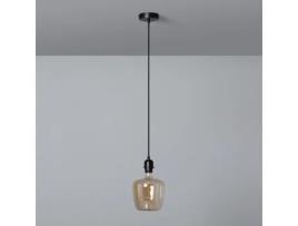 Candeeiro de Teto LEDKIA com Cabo Têxtil Preto Preto (150x10 cm)