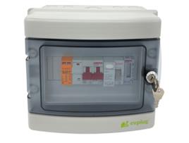 Caixa de protecção Carregador + medidor EVPLUG® EV PHEV | 8 kW | IEC 62196-2 | IEC 62196-2 | IEC 62196-2 | IEC 62196-2