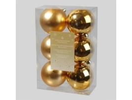 Conjunto de Bolas de Natal EMINZA Mm Alpine Dourado - 6un (8 cm)