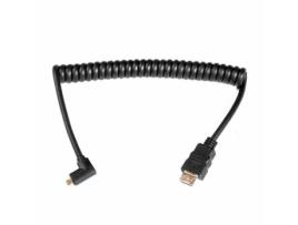Cabo Caruba Hdmi / Microhdmi em Espiral Ngulo 90º- 40Cm