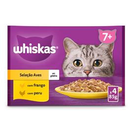 Comida Húmida para Gatos Senior Seleção Aves em Gelatina em Saquetas 13X4X85G WHISKAS