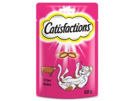 Snacks para Gatos Sabor a Carne 60G CATISFACTIONS