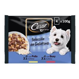 Alimentação Húmida para Cães Senior Seleção Carnes Mistas En Geleia Multipack 4X100G CESAR