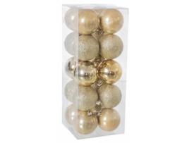 Bolas de Natal Dourado Plástico 6 x 6 x 6 cm (20 Peças) (20 Unidades)