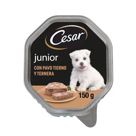 Alimentação Húmida para Cães Júnior Sabor Pato e Vitela Pack de 14 Terrinas X 150G CESAR