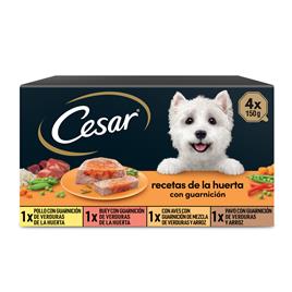 Alimentação Húmida para Cães Receitas Do Jardim em Patê e Geleia Multipack 4X150G CESAR