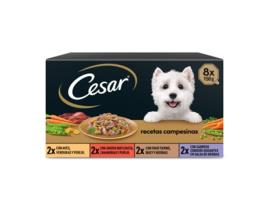 Alimentação Húmida para Cães Receitas Camponesas em Molho Multipack 8X150G CESAR