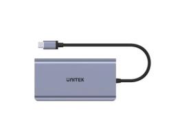 Hub Usb UNITEK D1019B Cinzento 100 W