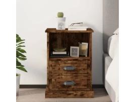 MAISON EXCLUSIVE Mesa de Cabeceira 43X36X60 cm Cor Carvalho Fumado