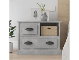 MAISON EXCLUSIVE Mesa de Cabeceira 60X39X45 cm Cinzento Cimento